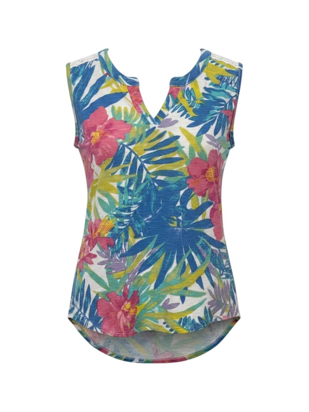 Fresh Women's Floral Sleeveless Top Women PXL Multicolor